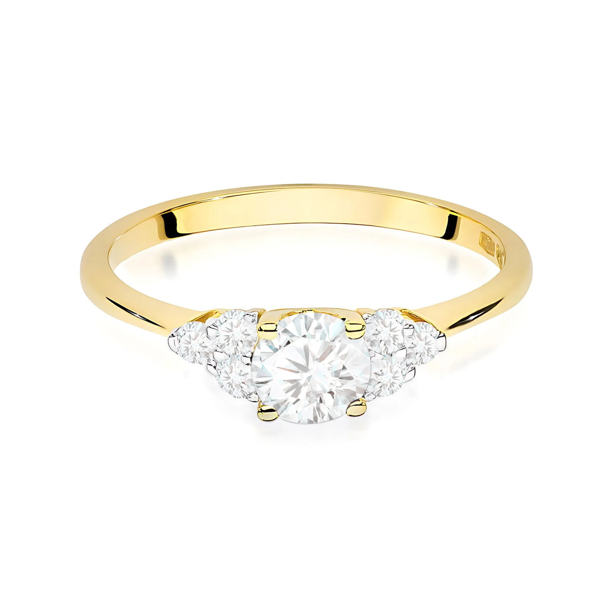 Prsteň zo 14k zlata (585) | 0,50 ct a 0,18 ct laboratórne diamanty | Šperk ako darček