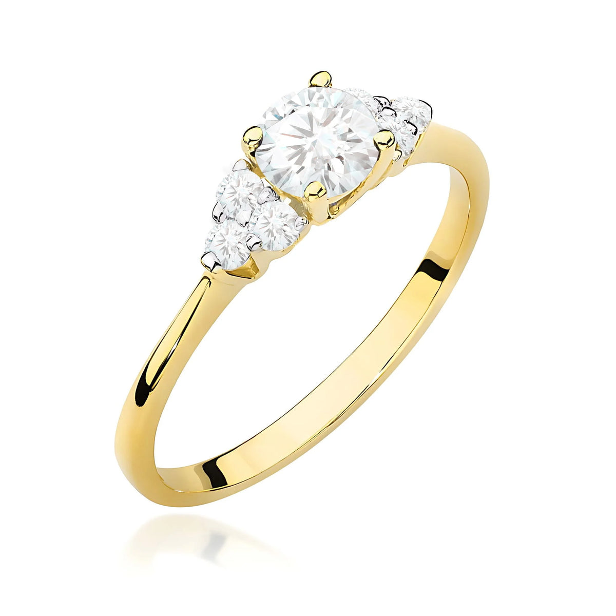 Prsteň zo 14k zlata (585) | 0,50 ct a 0,18 ct laboratórne diamanty | Šperk ako darček