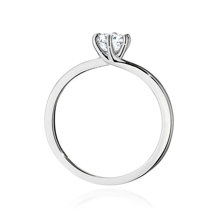 White Gold 14k(585) ring with 0,40ct diamond. Perfect for a gift.