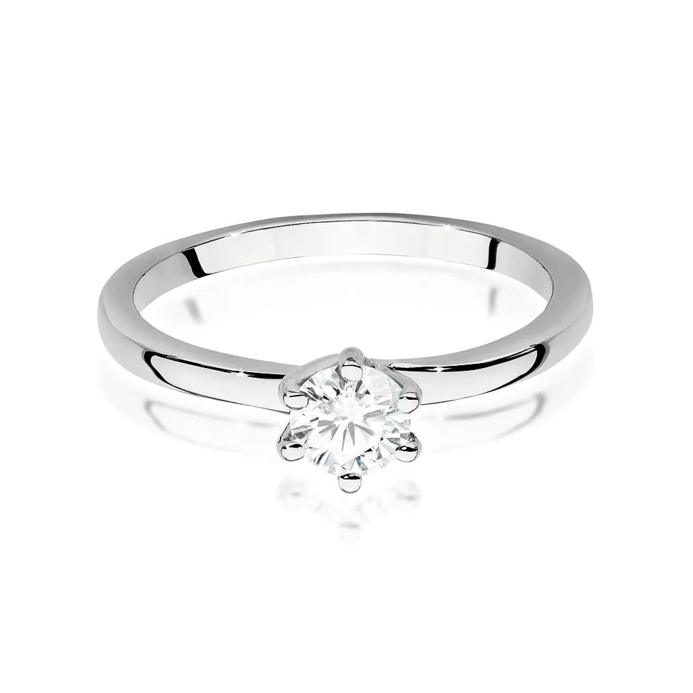 White Gold 14k(585) ring with 0,40ct diamond. Perfect for a gift.