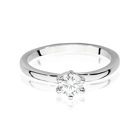 White Gold 14k(585) ring with 0,40ct diamond. Perfect for a gift.