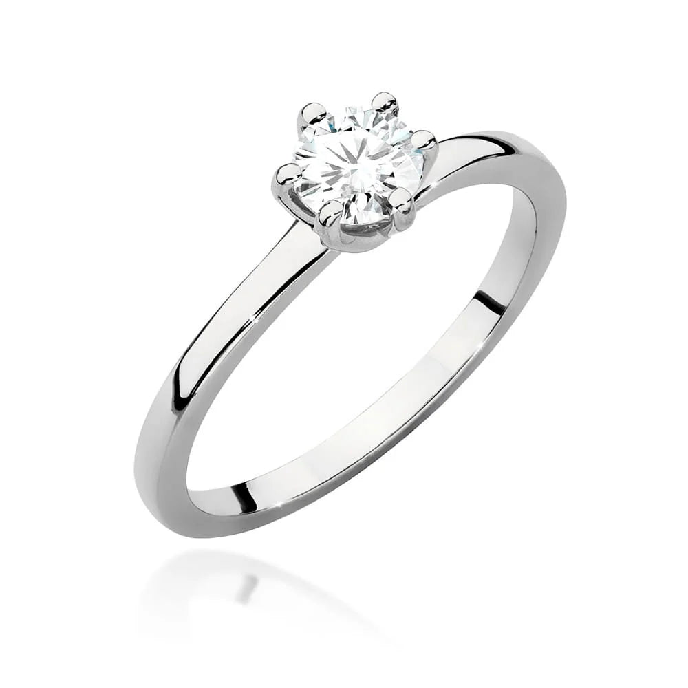 Prsteň z bieleho zlata 14k(585) s diamantem 0,50 ct. Perfektný ako darček.