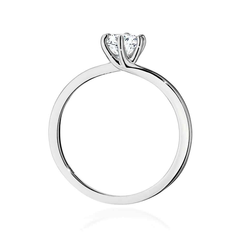 Prsteň z bieleho zlata 14k(585) s diamantem 0,50 ct. Perfektný ako darček.