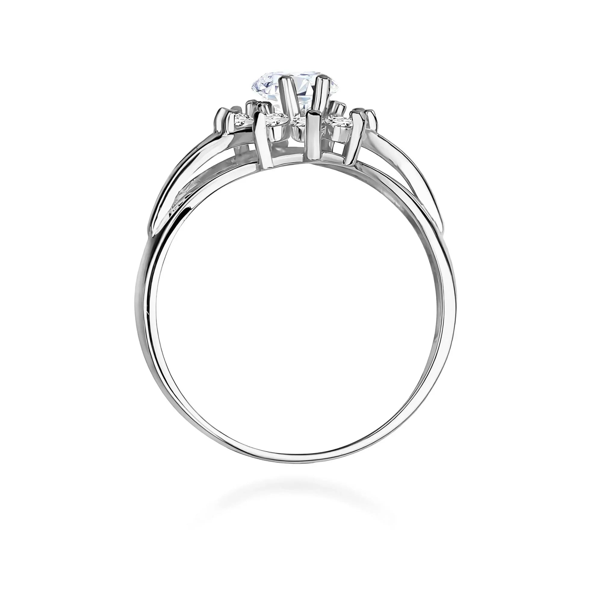 Lab-grown Diamond Engagement Ring in 585 White Gold