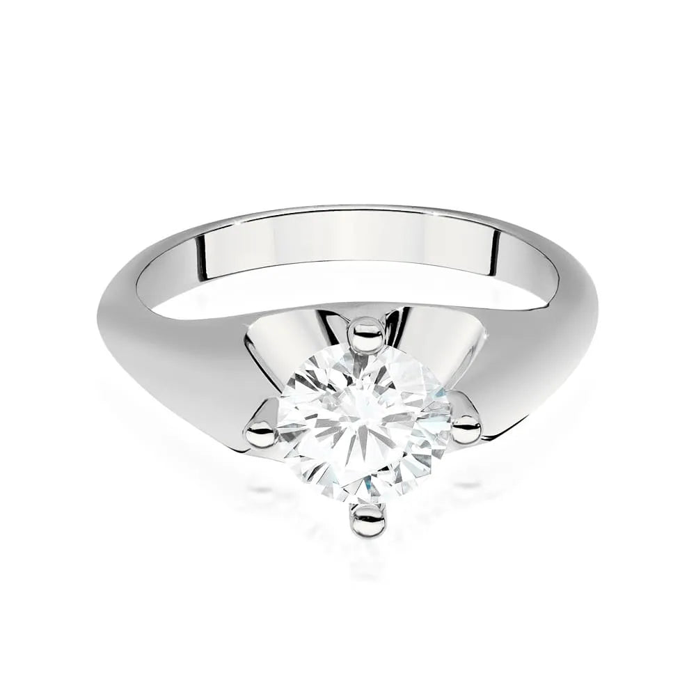 Prsteň z bieleho zlata 14k(585) s diamantom 1,00 ct. Perfektný ako darček.