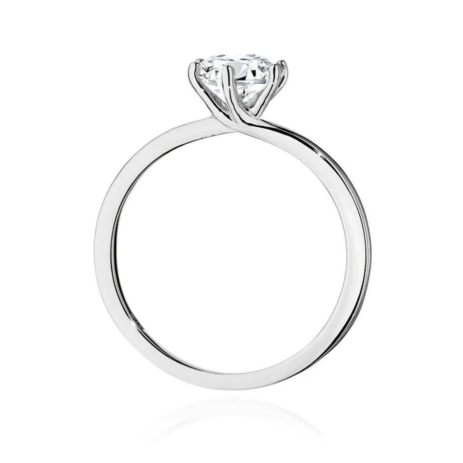 Prsteň z bieleho zlata 14k(585) s diamantom 1,00 ct. Perfektný ako darček.