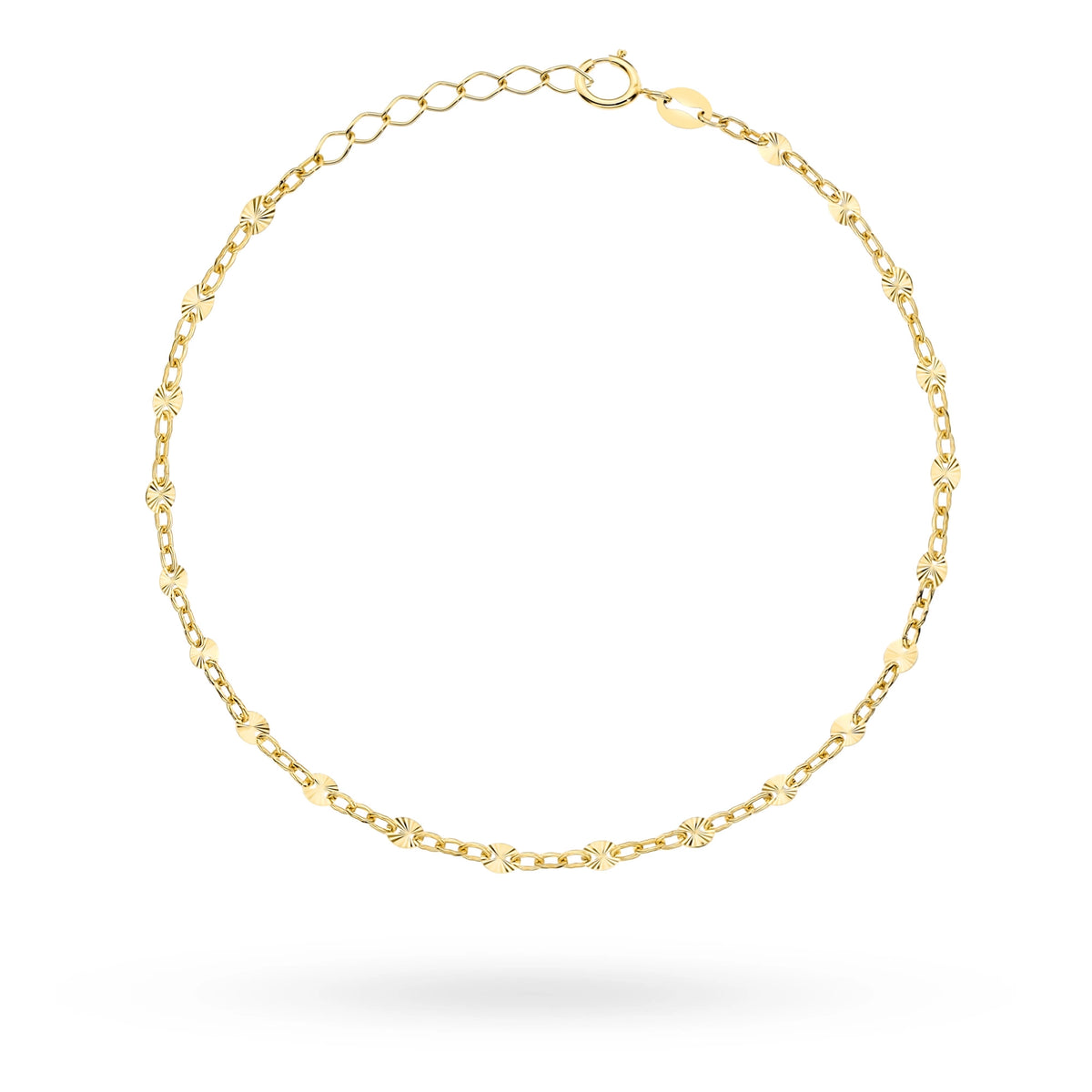 Náramok zo 14-karátového zlata (585) | Jemné prstene s diamantovým brúsom | Trblietavý elegantný darček z kvalitného šperku