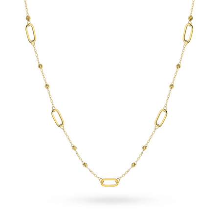 14k Gold (585) Necklace | Delicate Beads |Elegant Everyday Jewelry 