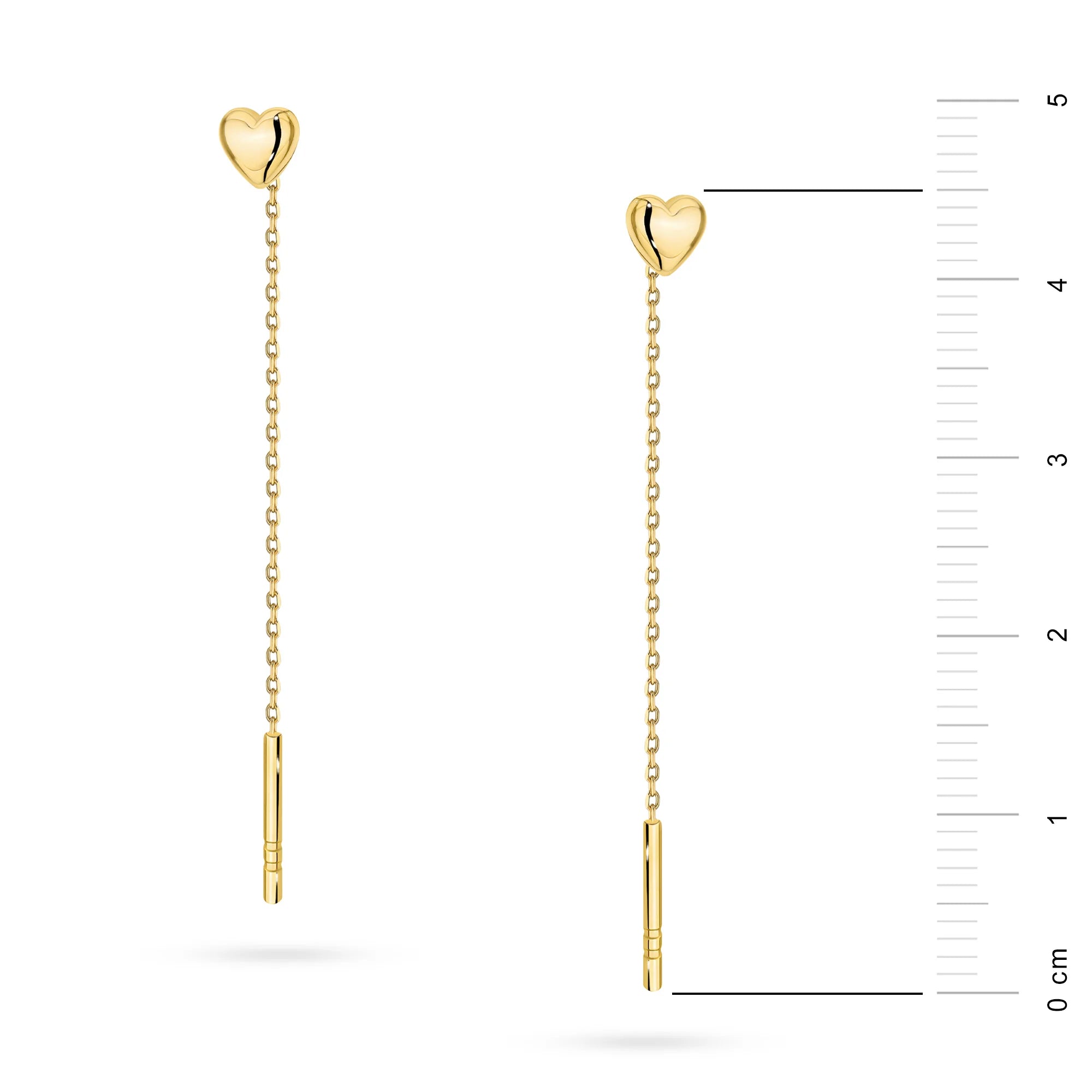 14k (585) Gold Earring | Gold Pull-Through Earrings | GREMARI Jewelry
