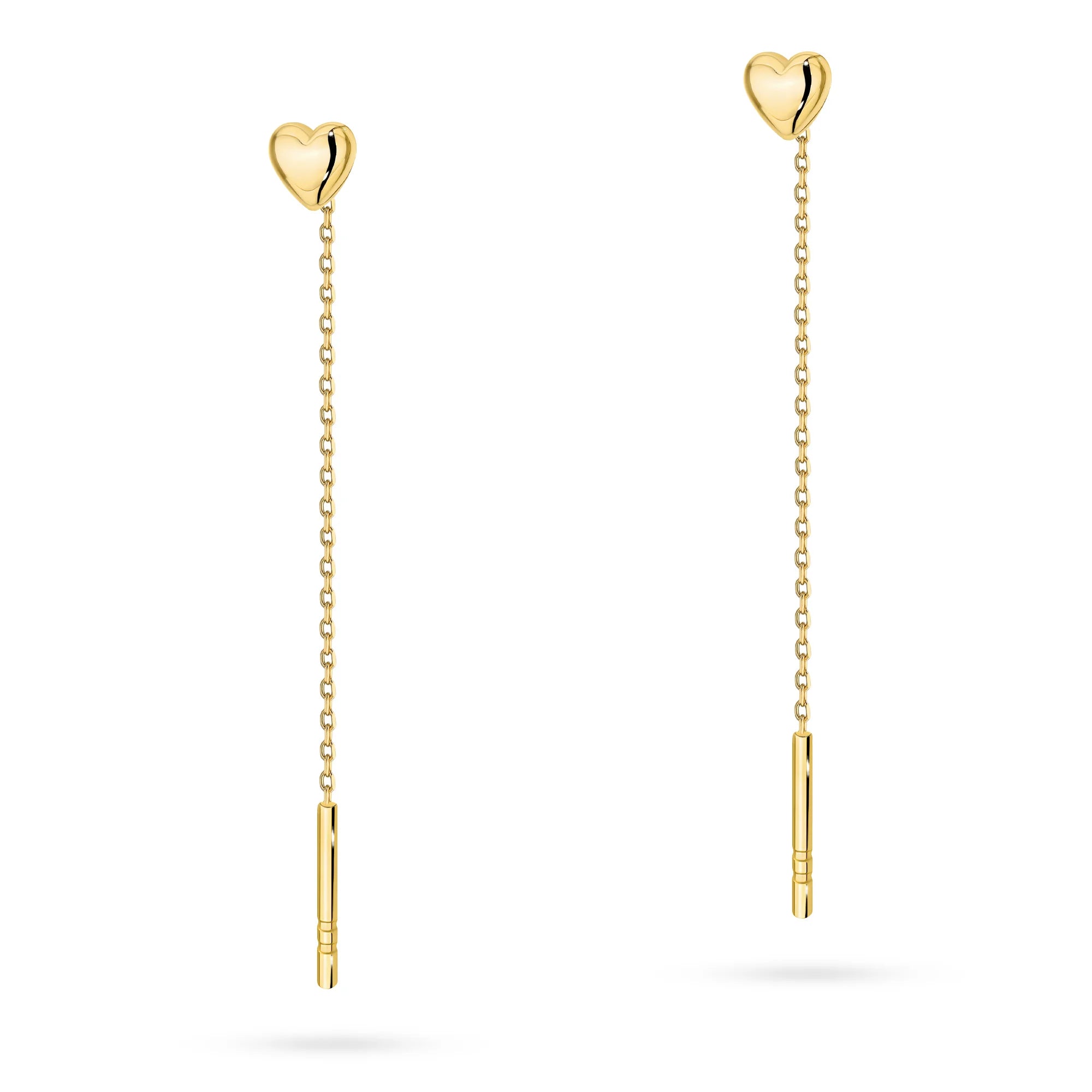 14k (585) Gold Earring | Gold Pull-Through Earrings | GREMARI Jewelry