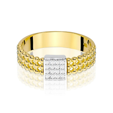 14K Gold Ring | 0.08ct Diamonds | GREMARI Jewelry