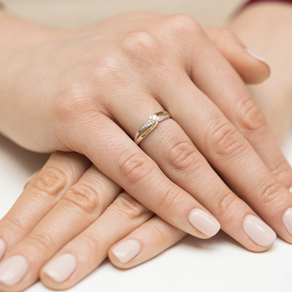 14k (585)Gold Rings | 0.10ct and 0.03ct Diamonds | GREMARI Jewelry
