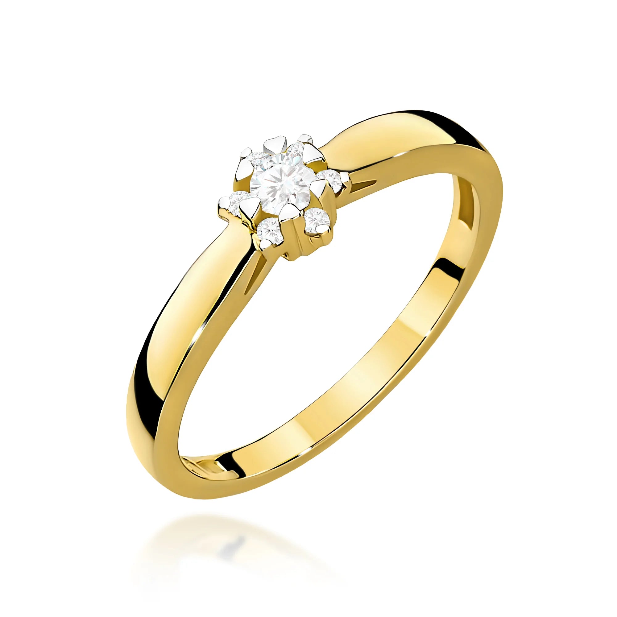 14k Gold (585) Ring | 0.10ct & 0.052ct Diamonds | GREMARI Jewelry
