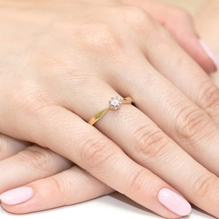 14k (585) Gold Ring | 0.15ct Diamond | GREMARI Jewelry
