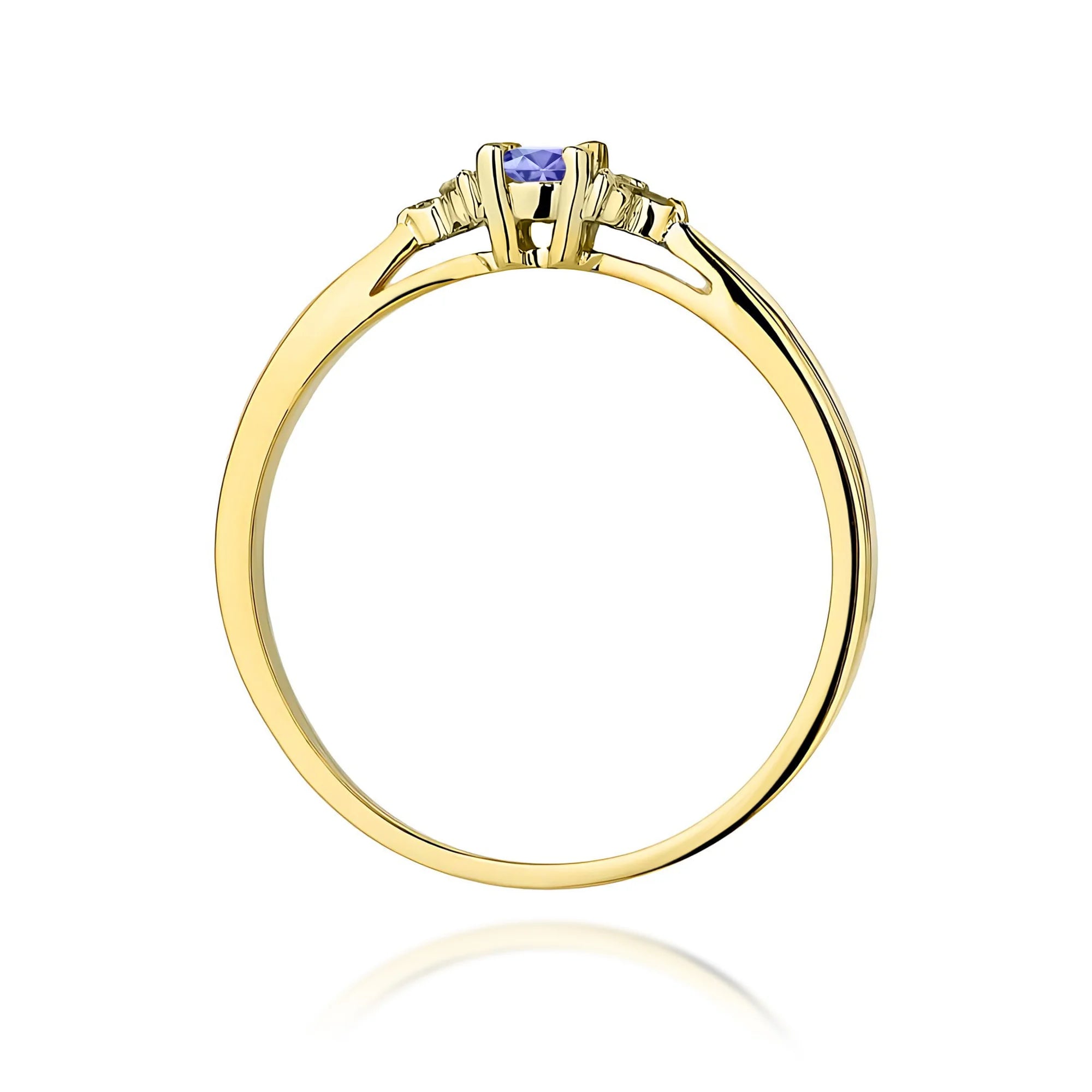 14k (585) Gold Rings | 0.15ct Tansanit and 0.03ct Diamonds | GREMARI Jewelry
