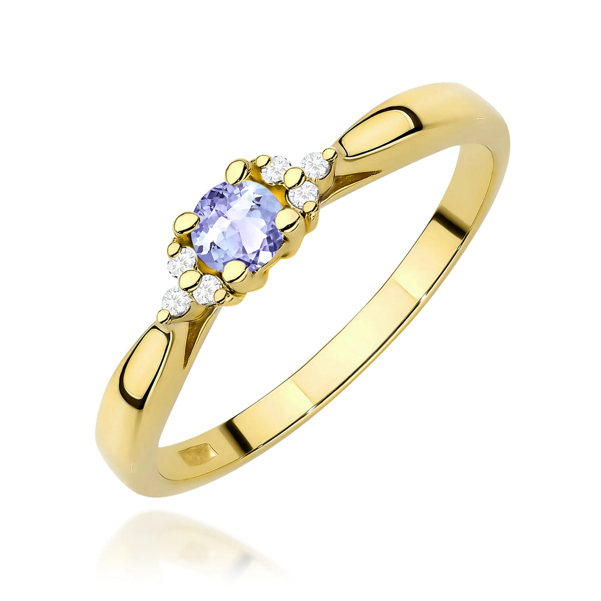 14k (585) Gold Rings | 0.15ct Tansanit and 0.03ct Diamonds | GREMARI Jewelry
