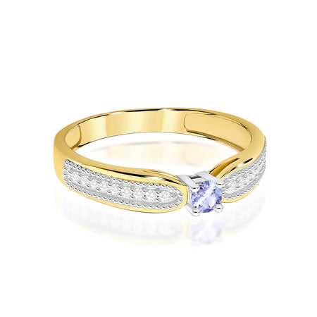 14k (585) Gold Rings | 0.15ct Tansanit and 0.09ct Diamonds | GREMARI Jewelry
