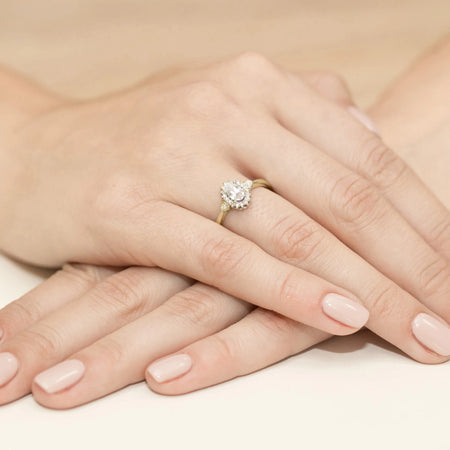 14K (585) Gold Ring | 0.40ct and 0.10ct Lab-diamonds| GREMARI Jewelry
