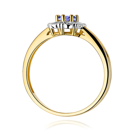 14k (585) Gold Ring | 0.40ct Tansanit and 0.069ct Diamonds | GREMARI Jewelry