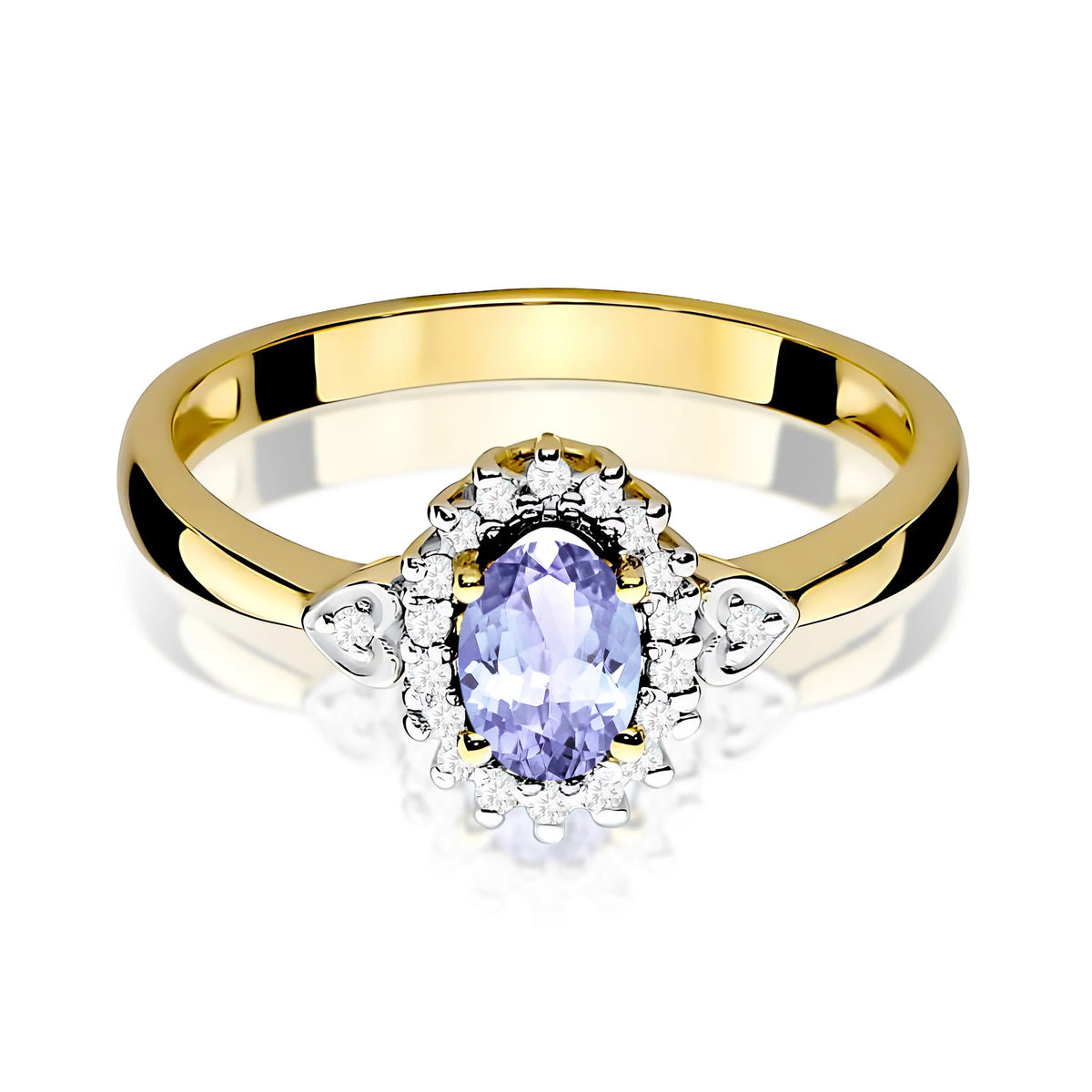 14K (585) Gold Ring | 0.40ct Tansanit and 0.10ct Diamonds| GREMARI Jewelry