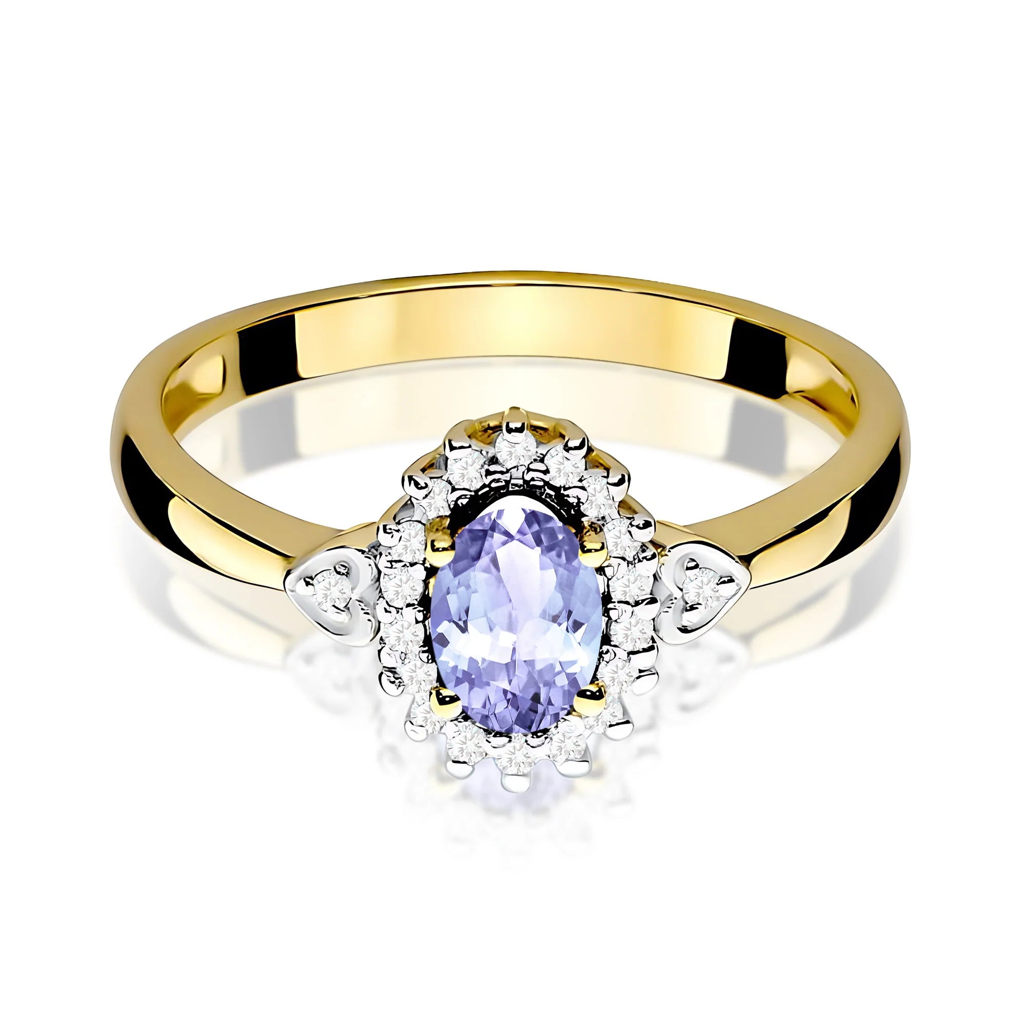 14K (585) Gold Ring | 0.40ct Tansanit and 0.10ct Diamonds| GREMARI Jewelry