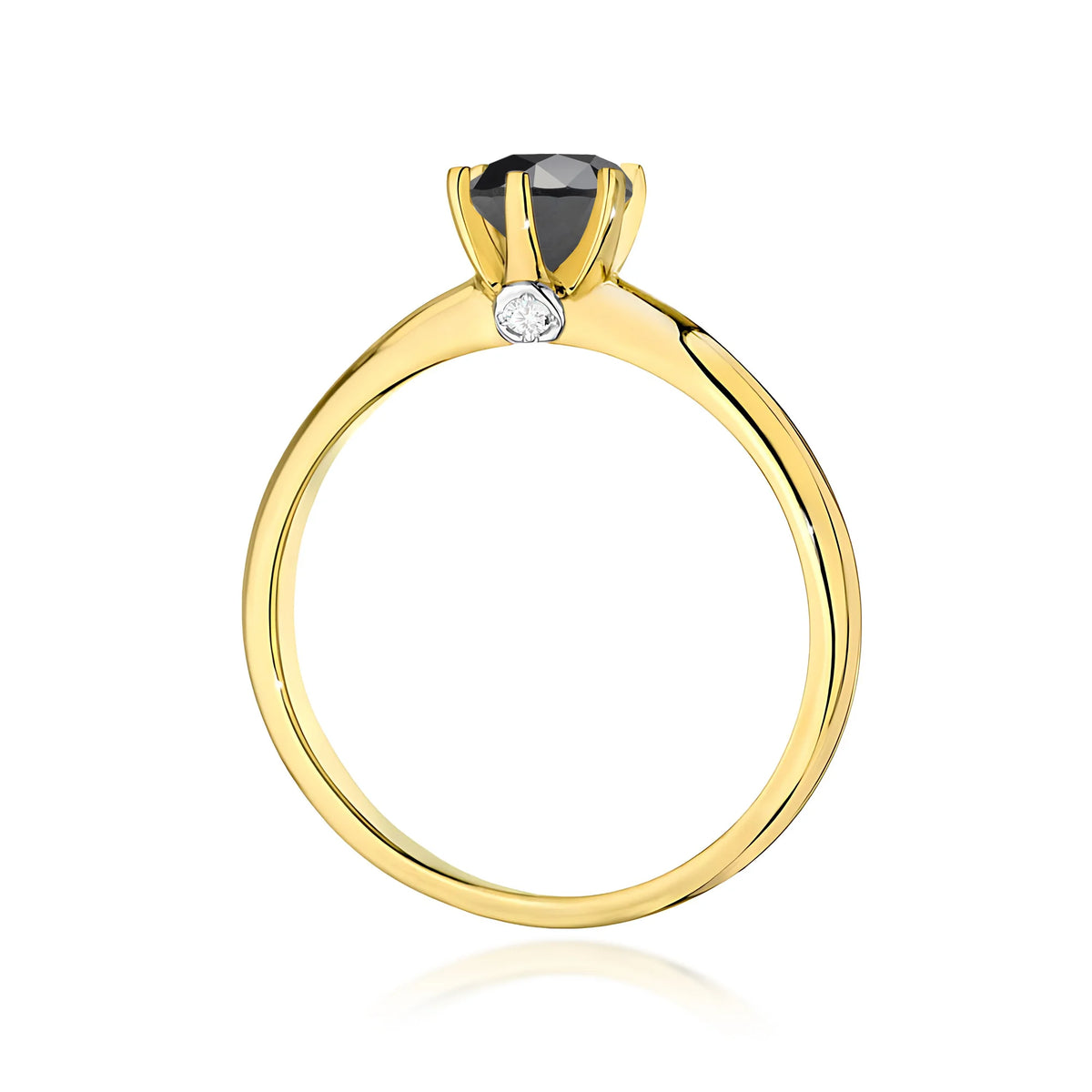 14k (585) Gold Ring | 0.50ct Black Diamond & 0.04ct Diamonds | GREMARI Jewelry