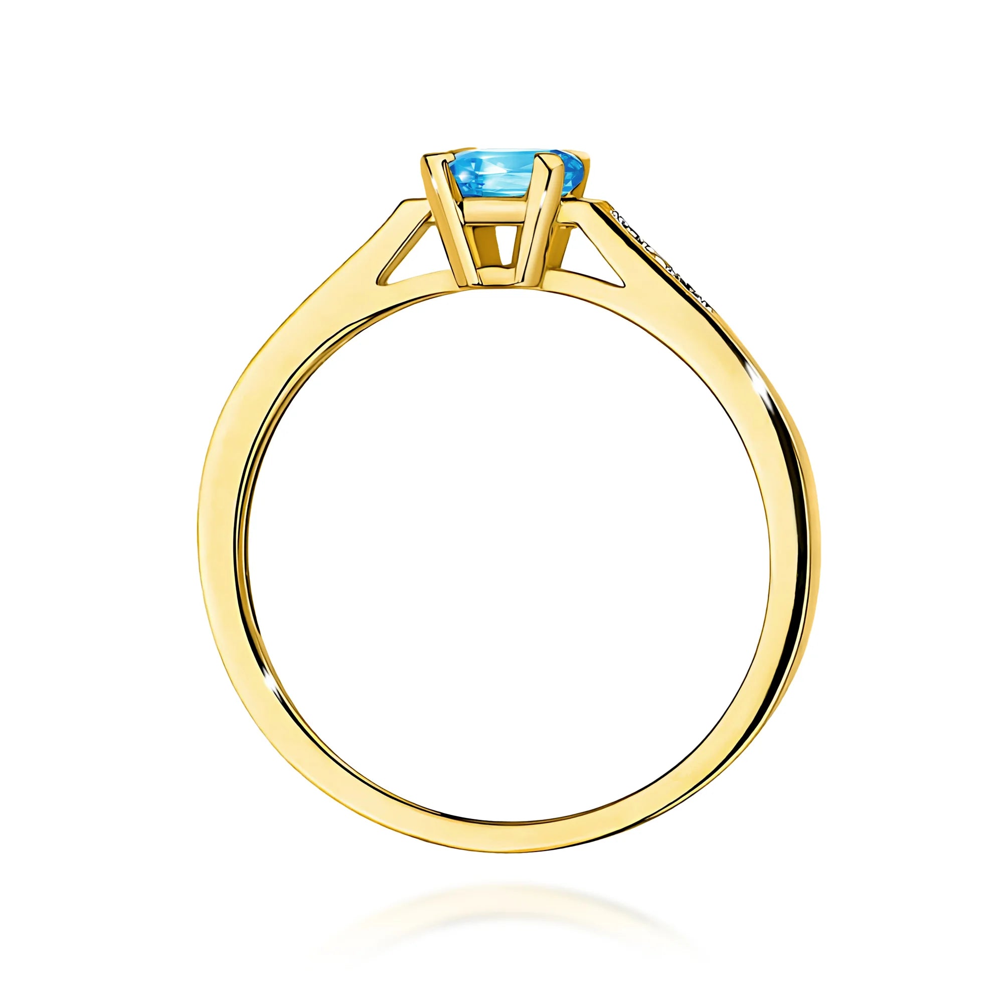 14k (585) Gold Rings | 0.65ct Topaz and 0.04ct Diamonds | GREMARI Jewelry
