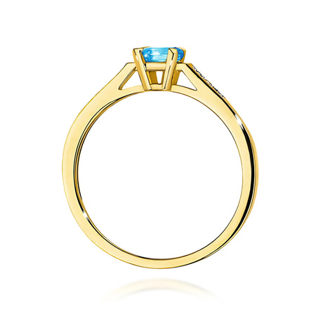 14k (585) Gold Rings | 0.65ct Topaz and 0.04ct Diamonds | GREMARI Jewelry

