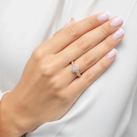 Prsteň zo 14k zlata (585) | Sada zirkónov | Šperky GREMARI