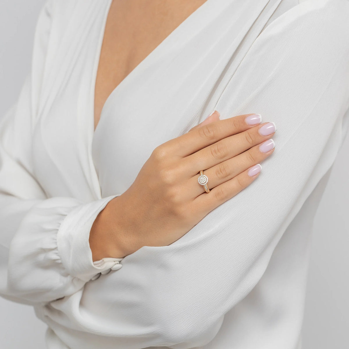 Prsteň zo 14k zlata (585) | Sada zirkónov | Šperky GREMARI