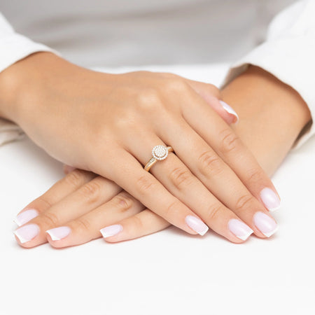 Prsteň zo 14k zlata (585) | Sada zirkónov | Šperky GREMARI