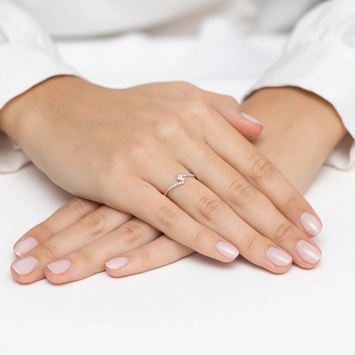 14k Gold (585) Ring | Set Zirconia | GREMARI Jewelry