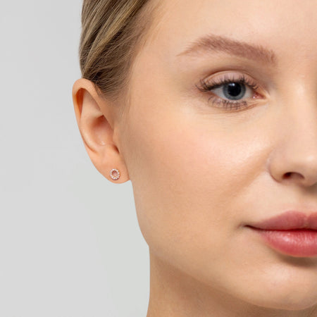 14k Gold (585) Stud Earrings | Zirconia | GREMARI Gift