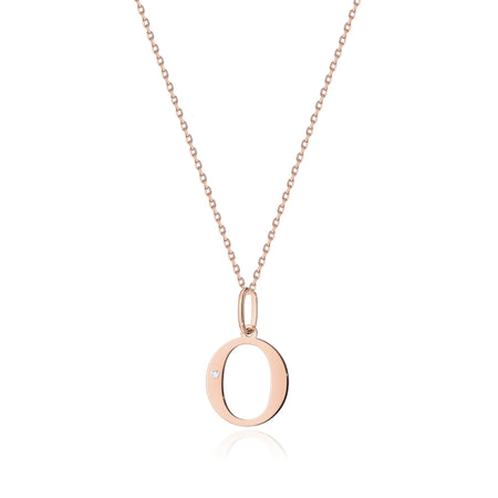 14-carat rose gold necklace with 0.005ct diamond. Excellent gift. Authenticity of diamond is confirmed by a certificate.