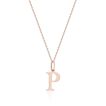 14-carat rose gold necklace with 0.005ct diamond. Excellent gift. Authenticity of diamond is confirmed by a certificate.