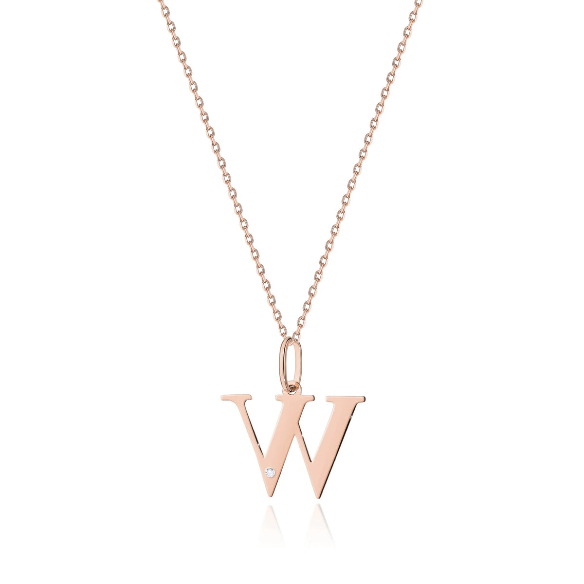 14-carat rose gold necklace with 0.005ct diamond. Excellent gift. Authenticity of diamond is confirmed by a certificate.