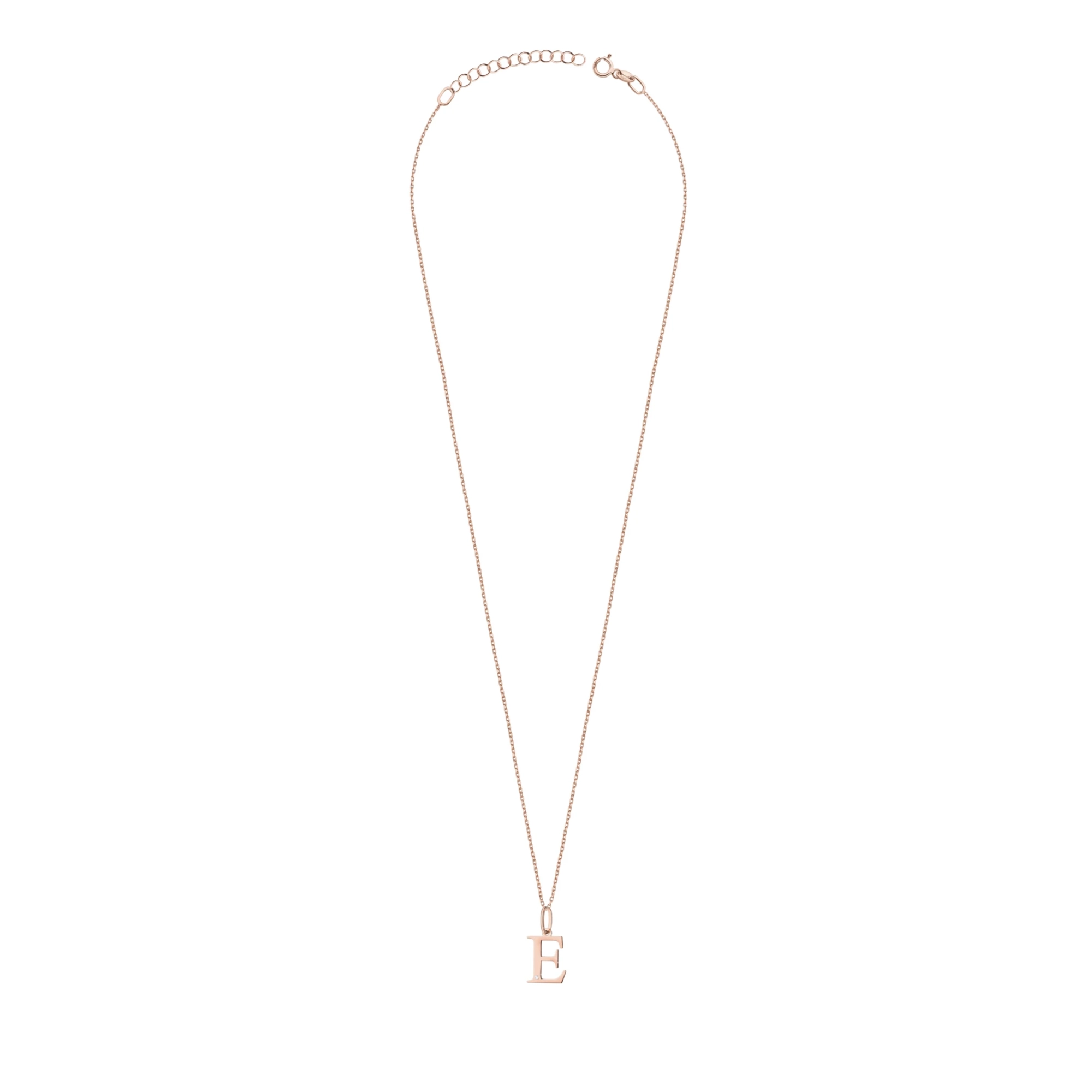 14-carat rose gold necklace with 0.005ct diamond. Excellent gift. Authenticity of diamond is confirmed by a certificate.
