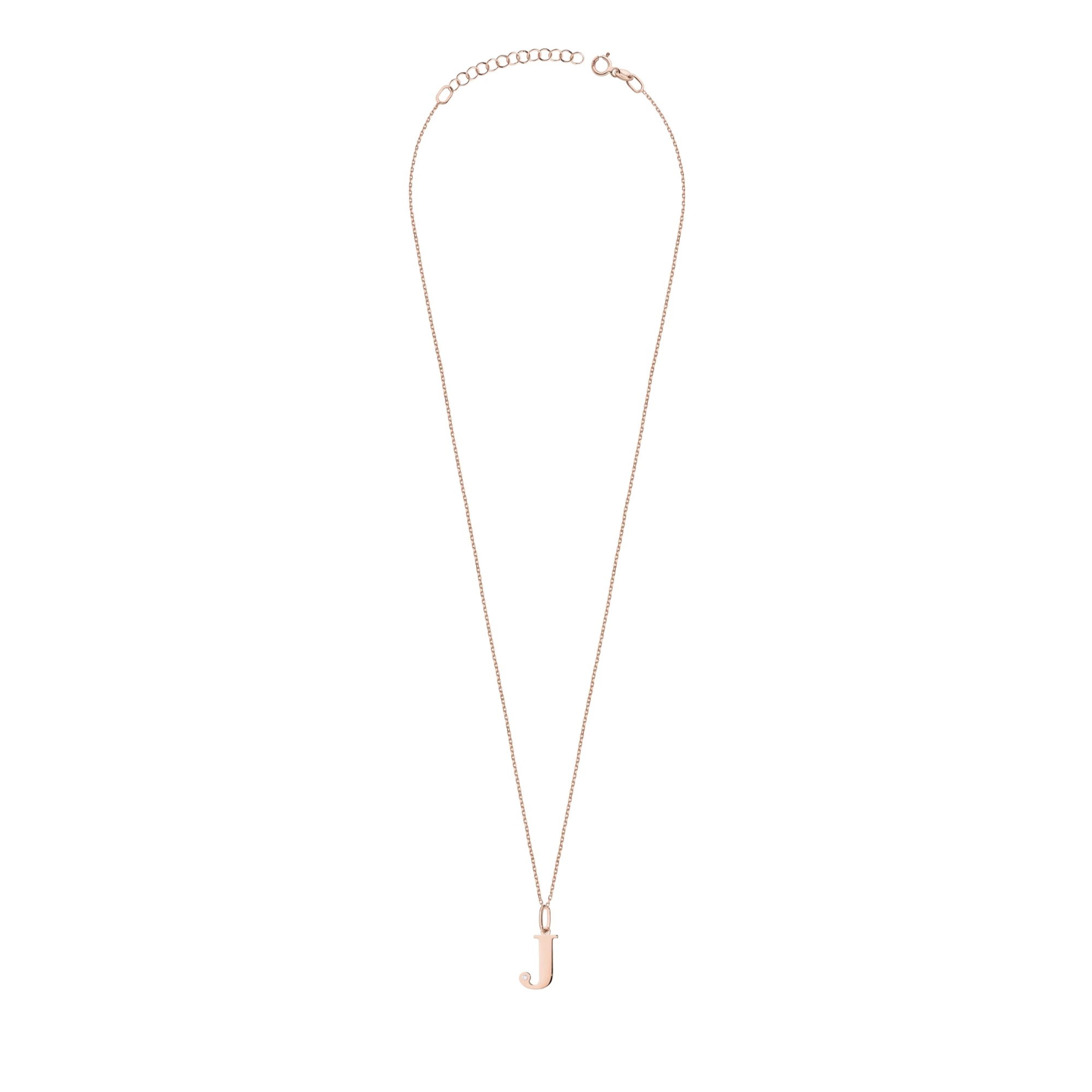 14-carat rose gold necklace with 0.005ct diamond. Excellent gift. Authenticity of diamond is confirmed by a certificate.