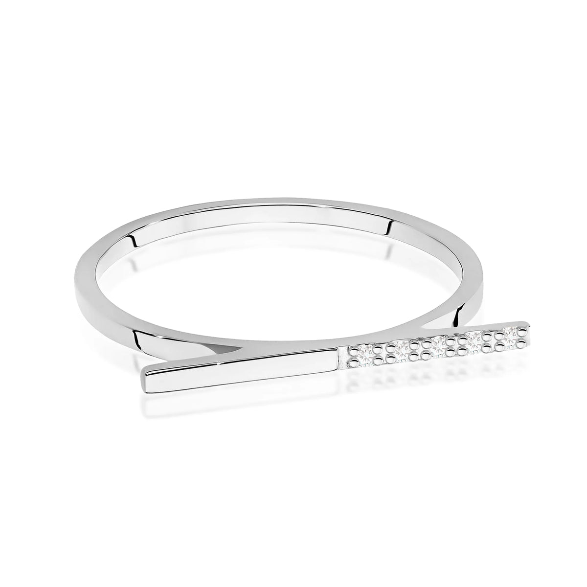 14k (585) White Gold Ring | 0.025ct Diamonds | GREMARI Jewelry