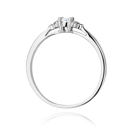 14k (585) White Gold Rings | 0.10ct and 0.03ct Diamonds | GREMARI Jewelry

