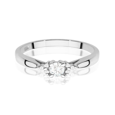 14k (585) White Gold Rings | 0.10ct and 0.03ct Lab-diamonds | GREMARI Jewelry
