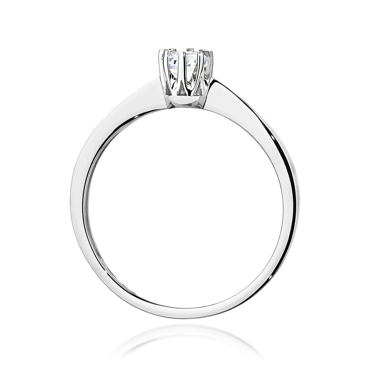 14k (585) White Gold Ring | 0.15ct Diamond | GREMARI Jewelry
