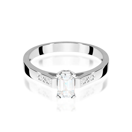 14k (585) White Gold Rings | 0.60ct and 0.04ct Lab-diamonds | GREMARI Jewelry
