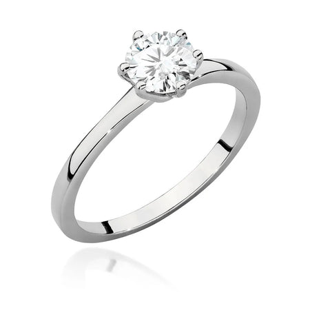 White Gold 14k(585) ring with 0,70ct diamonds. Is packaged in an elegant box, which is perfect for a gift.