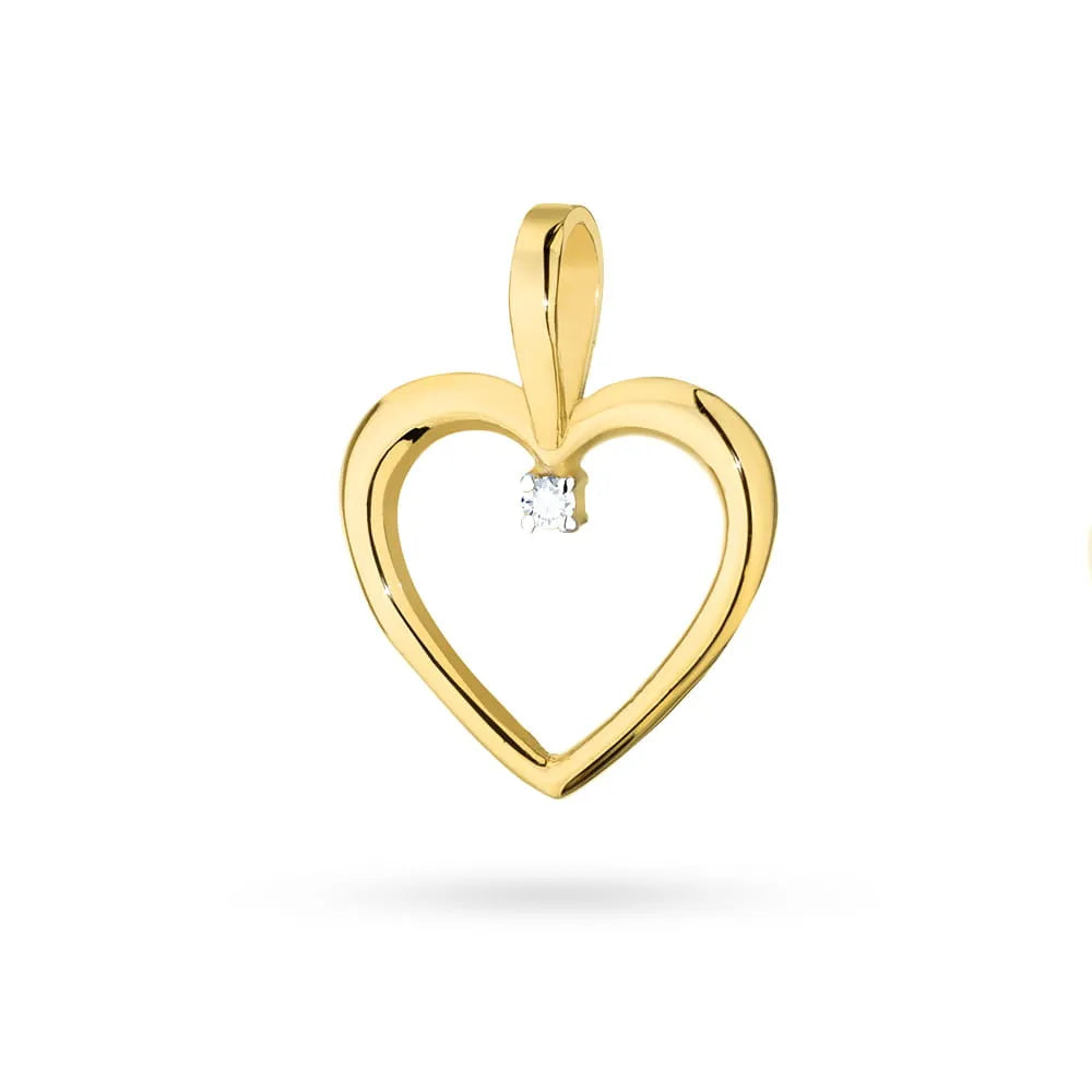 Prívesok zo 14-karátového zlata s diamantom 0,005 ct. Zlato Gremari prívesky sú zabalené v elegantnej krabičke a darčekovej taške.