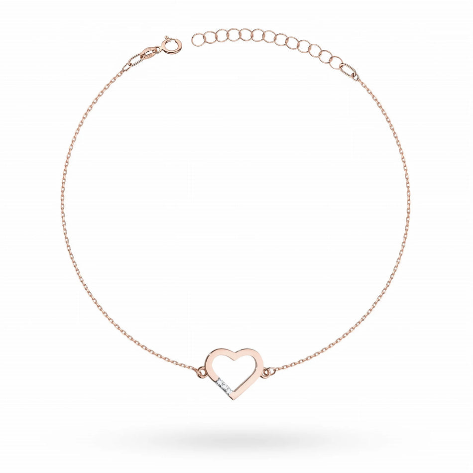 zlatý náramok so 0,015 ct diamantmi b0008-diw-01