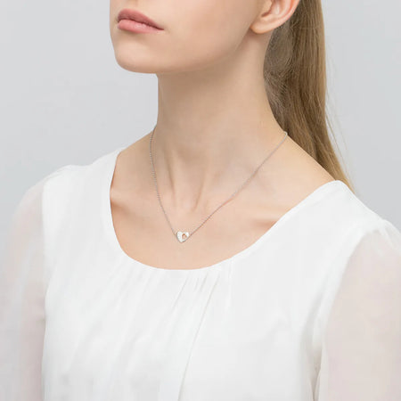 Sterling Silver (925) Necklace | Heart Design | Elegant Jewelry Gift
