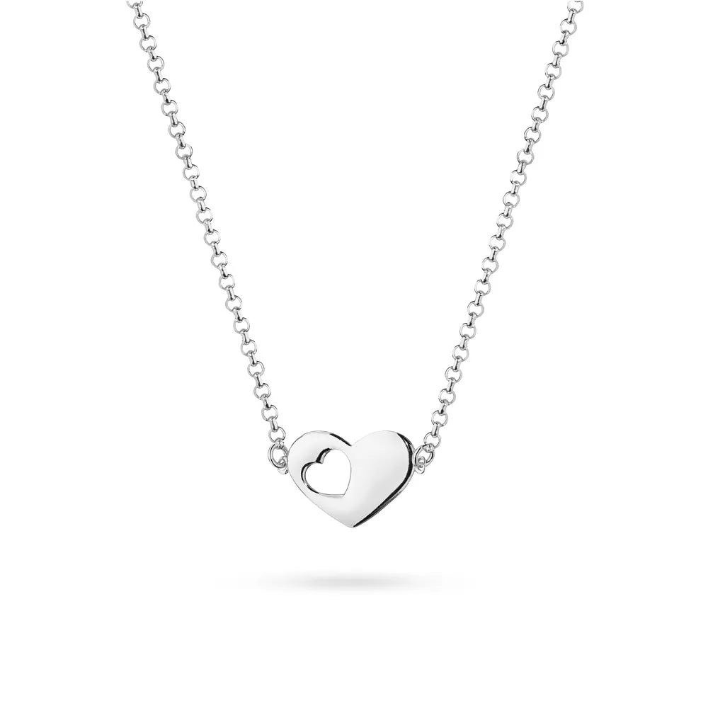 Sterling Silver (925) Necklace | Heart Design | Elegant Jewelry Gift