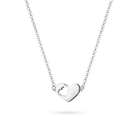 Sterling Silver (925) Necklace | Heart Design | Elegant Jewelry Gift