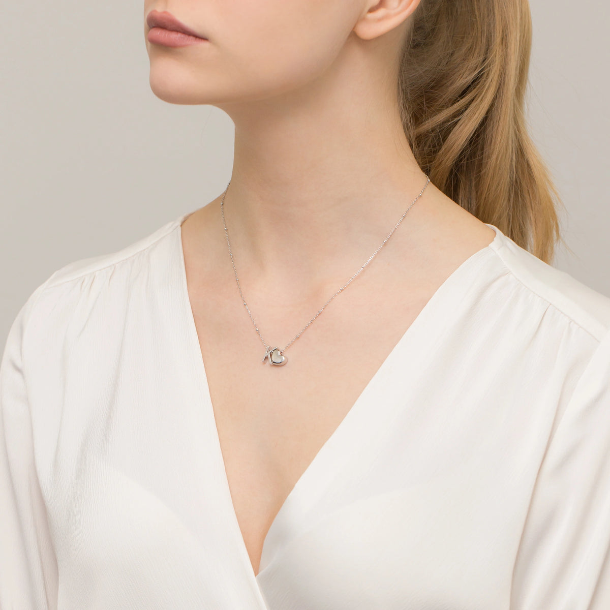Sterling Silver (925) Necklace | Letter K Pendant | Personalized Stylish Gift
